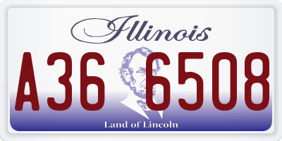 IL license plate A366508