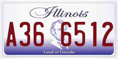 IL license plate A366512