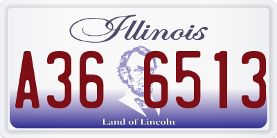 IL license plate A366513