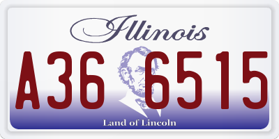 IL license plate A366515