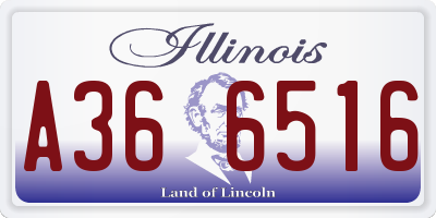 IL license plate A366516