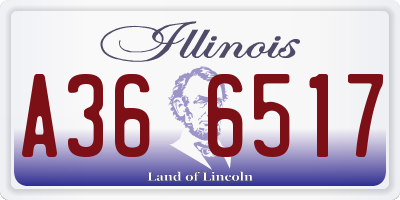 IL license plate A366517
