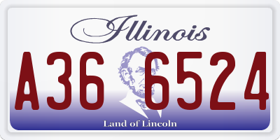 IL license plate A366524