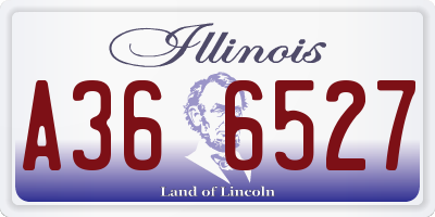 IL license plate A366527