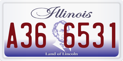 IL license plate A366531
