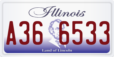 IL license plate A366533