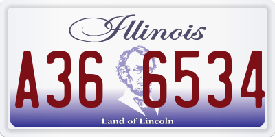 IL license plate A366534