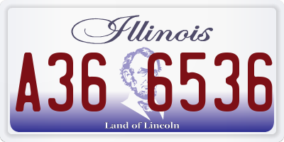 IL license plate A366536