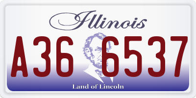 IL license plate A366537