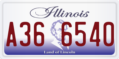 IL license plate A366540