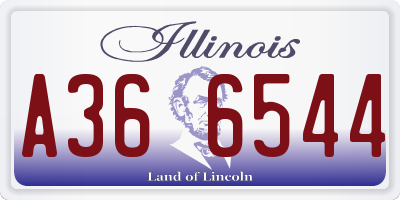 IL license plate A366544