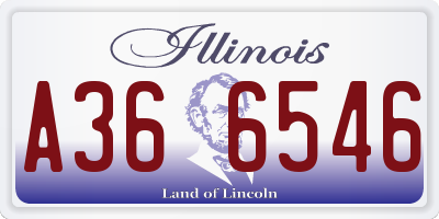 IL license plate A366546