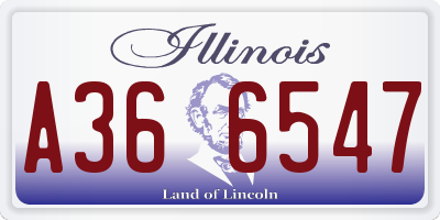IL license plate A366547