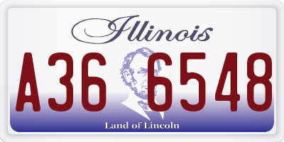 IL license plate A366548