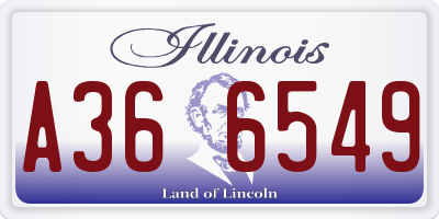 IL license plate A366549
