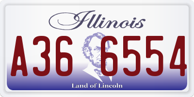 IL license plate A366554