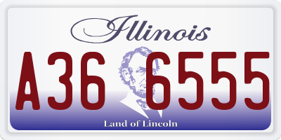IL license plate A366555