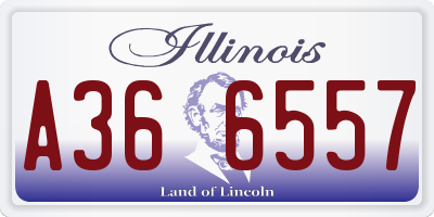 IL license plate A366557