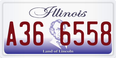 IL license plate A366558