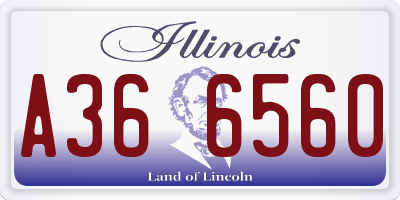 IL license plate A366560