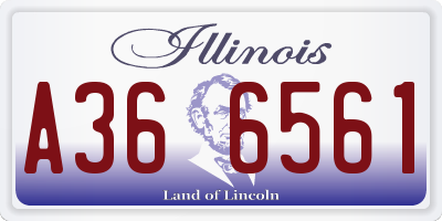 IL license plate A366561
