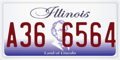 IL license plate A366564