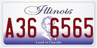 IL license plate A366565