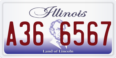 IL license plate A366567