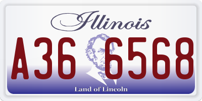 IL license plate A366568