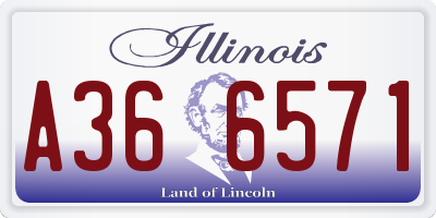 IL license plate A366571