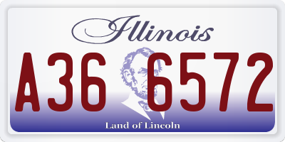 IL license plate A366572