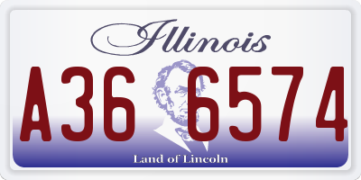 IL license plate A366574