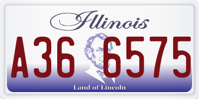 IL license plate A366575