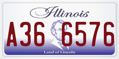 IL license plate A366576