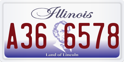 IL license plate A366578