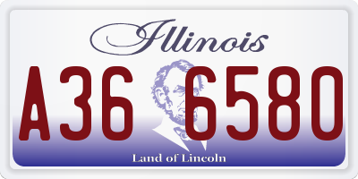 IL license plate A366580