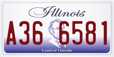 IL license plate A366581