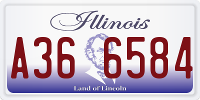 IL license plate A366584