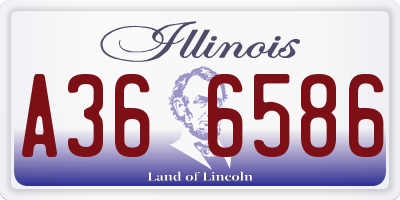 IL license plate A366586