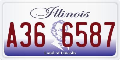 IL license plate A366587