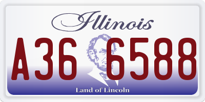 IL license plate A366588