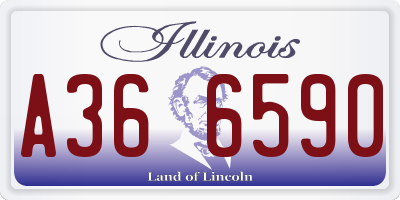 IL license plate A366590