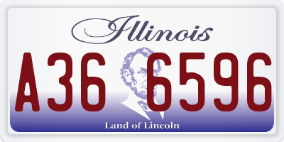 IL license plate A366596