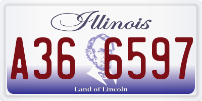 IL license plate A366597