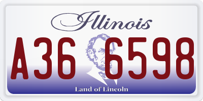 IL license plate A366598
