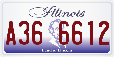 IL license plate A366612