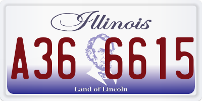 IL license plate A366615
