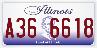 IL license plate A366618