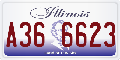 IL license plate A366623