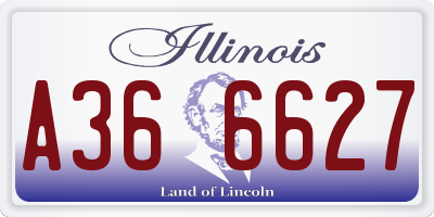 IL license plate A366627
